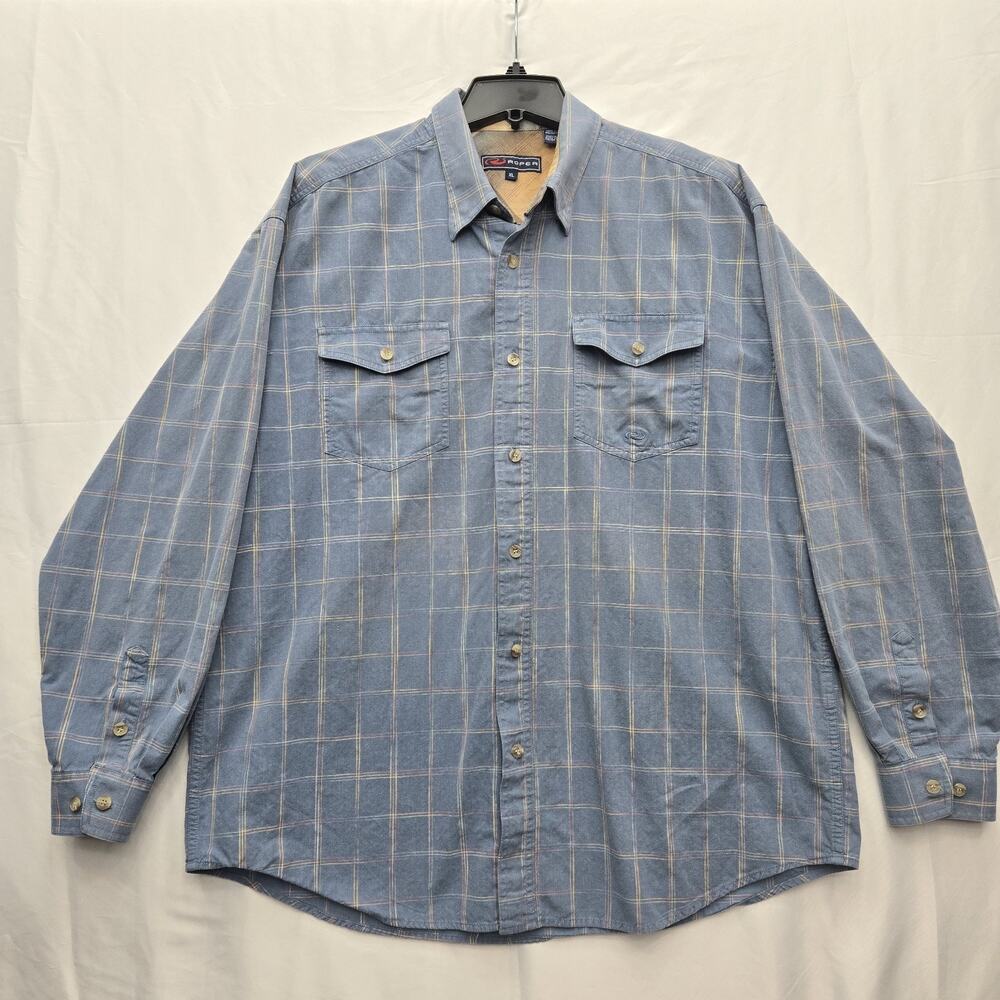 Vintage Roper Westen Shirt Mens XL Long Sleeve Button Up Western Distressed